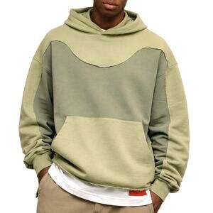 CHNGE Unisex Pocket Pull Over Cuff Long Sleeve Hoodie Jacket Double Green XXL